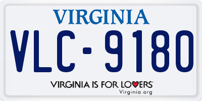 VA license plate VLC9180