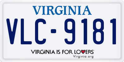 VA license plate VLC9181