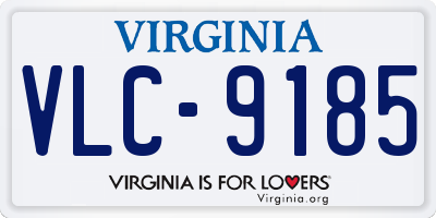 VA license plate VLC9185