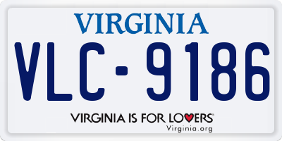 VA license plate VLC9186