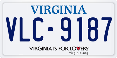 VA license plate VLC9187