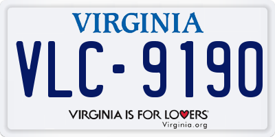 VA license plate VLC9190
