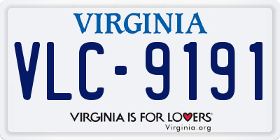 VA license plate VLC9191