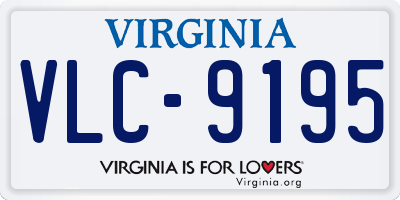 VA license plate VLC9195
