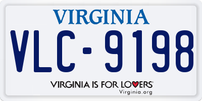 VA license plate VLC9198