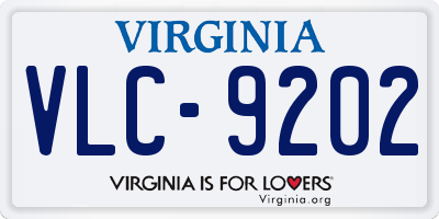 VA license plate VLC9202