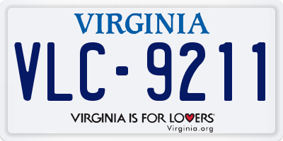 VA license plate VLC9211