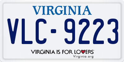 VA license plate VLC9223