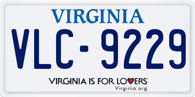 VA license plate VLC9229