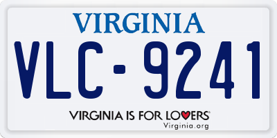 VA license plate VLC9241