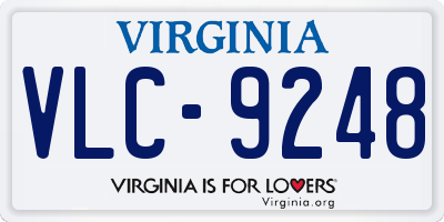 VA license plate VLC9248