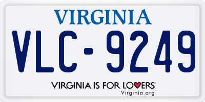 VA license plate VLC9249