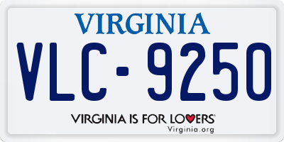 VA license plate VLC9250