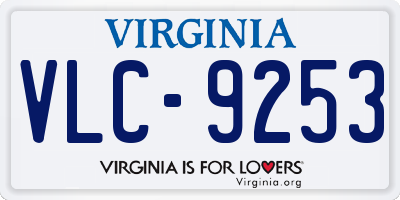 VA license plate VLC9253