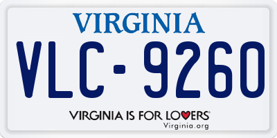 VA license plate VLC9260