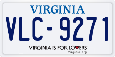 VA license plate VLC9271