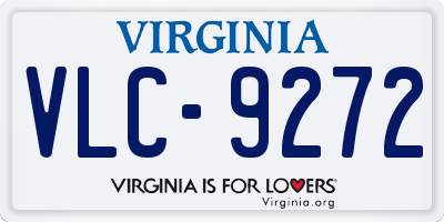 VA license plate VLC9272