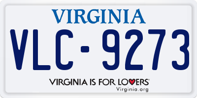 VA license plate VLC9273