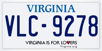 VA license plate VLC9278