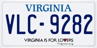 VA license plate VLC9282