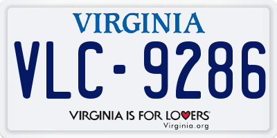 VA license plate VLC9286