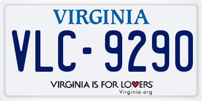 VA license plate VLC9290
