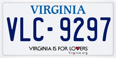 VA license plate VLC9297
