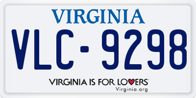 VA license plate VLC9298