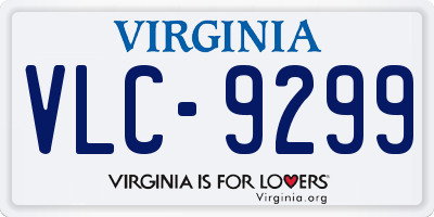 VA license plate VLC9299