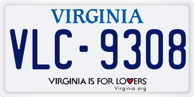 VA license plate VLC9308
