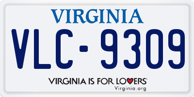 VA license plate VLC9309