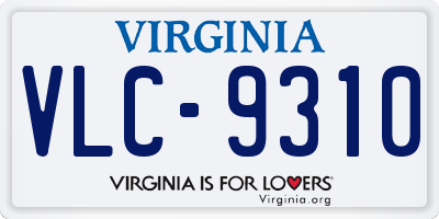 VA license plate VLC9310
