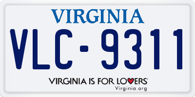 VA license plate VLC9311