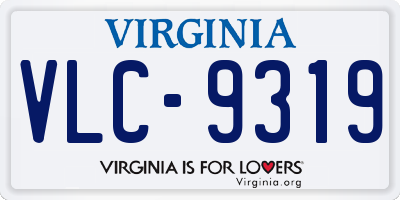 VA license plate VLC9319