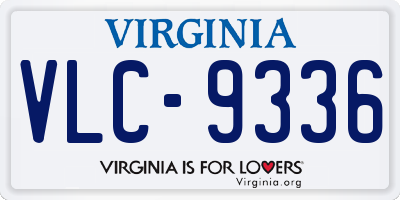 VA license plate VLC9336