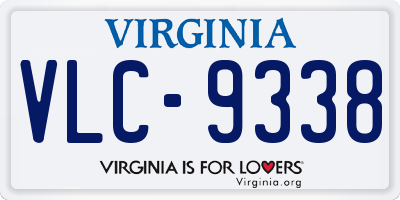 VA license plate VLC9338