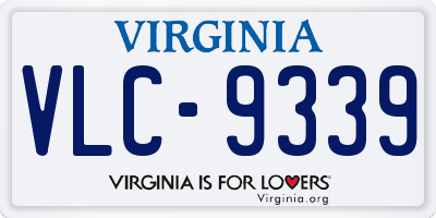 VA license plate VLC9339