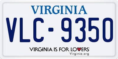 VA license plate VLC9350