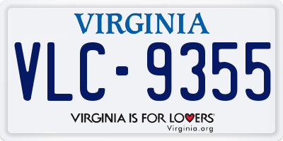 VA license plate VLC9355