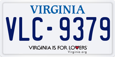 VA license plate VLC9379