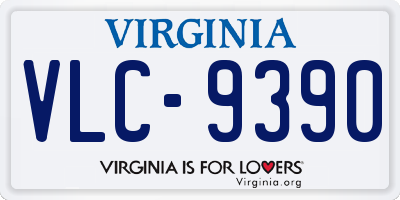 VA license plate VLC9390
