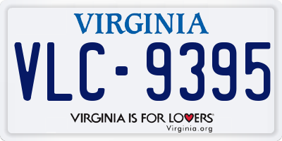 VA license plate VLC9395