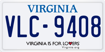 VA license plate VLC9408