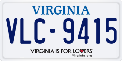 VA license plate VLC9415