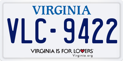 VA license plate VLC9422