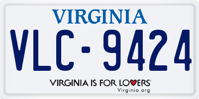 VA license plate VLC9424