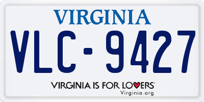 VA license plate VLC9427
