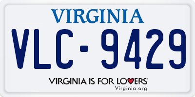 VA license plate VLC9429