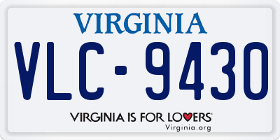 VA license plate VLC9430