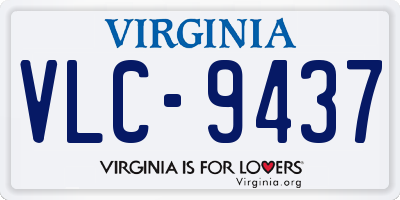 VA license plate VLC9437